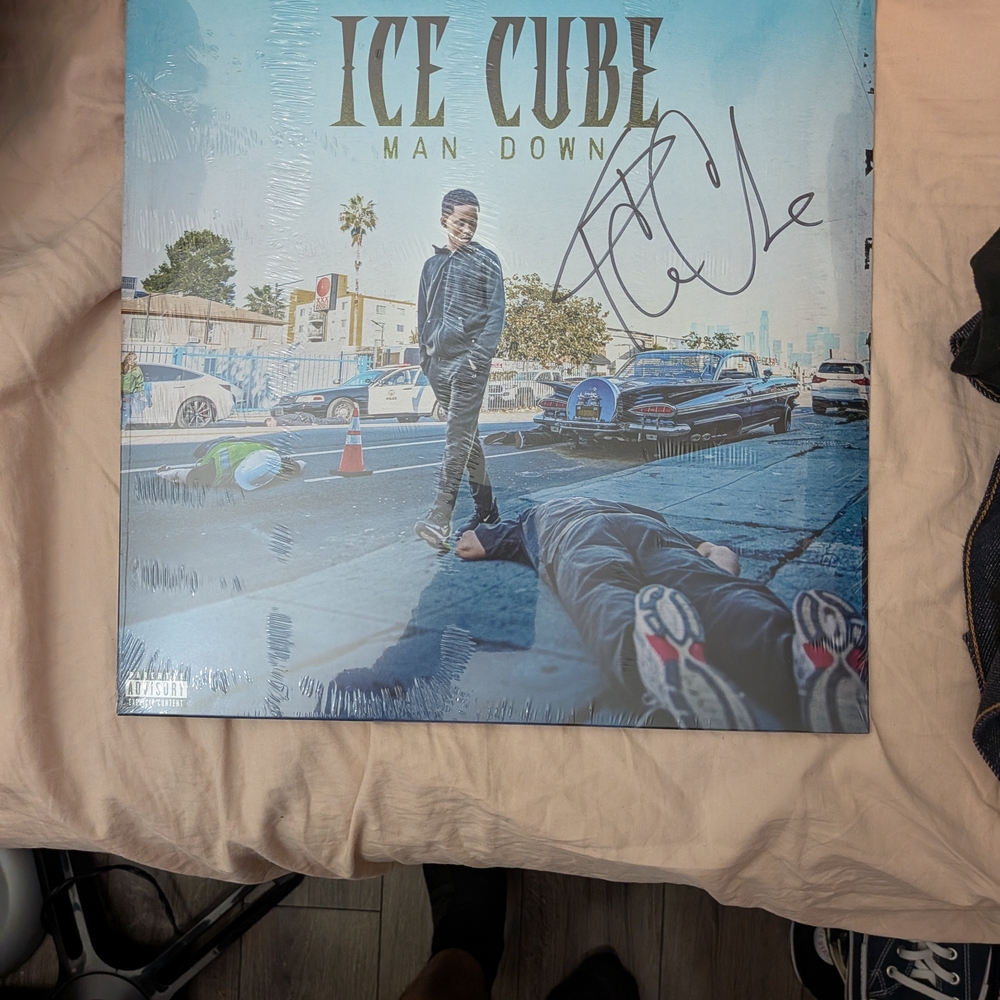Ice Cube 'Man Down' Vinyl Record Signed